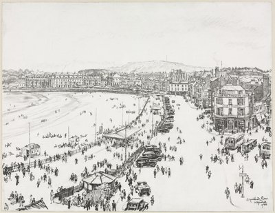 Weymouth och avlägsna Portland av Muirhead Bone