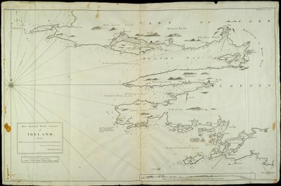 Irlands sydvästra kust från Staggs of Castle Haven till Dursey I. Kartlagd och navigerad av M. Mackenzie Sen. 1775. av Murdoch & Bowen Thomas Senior (fl.1775) Mackenzie