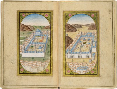 Al-Masjid an-Nabawi vid den stora moskén, 1783 av Mustafa Halimi