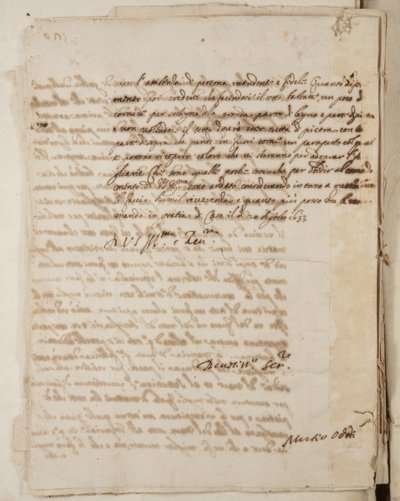 Portfölj med teckningar av Mutio Oddi från Urbino och andra, p120, c.1635-40 (penna och bläck på papper i inbunden volym) av Muzio Oddi