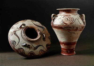 Mykensk konst: keramiska vaser. 1400 f.Kr. Athenes, Musee de l
