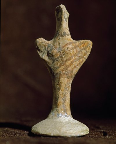 Mykensk konst: terrakottaidoler från Scoglio del Tonno (Punta Tonno, Taranto) i Italien. Bronsåldern, 2000 f.Kr. av Mycenaean Mycenaean