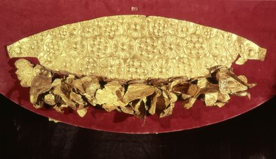 Tiara från en grav, Upper Circle av Mycenaean Mycenaean