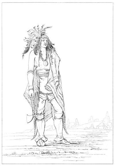 Iroquois modig, 1841. av Myers and Co