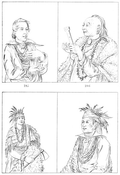 Kickapoos och Weas, 1841. av Myers and Co