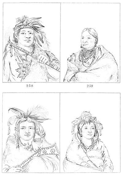 Menominees, 1841. av Myers and Co