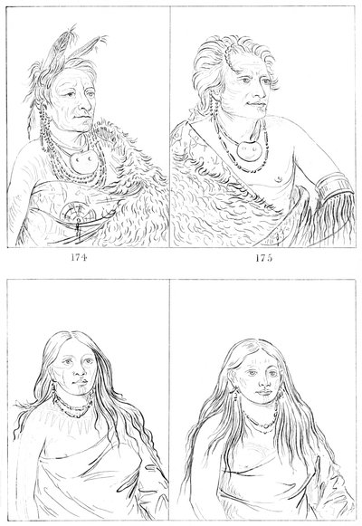 Pawnees, 1841. av Myers and Co