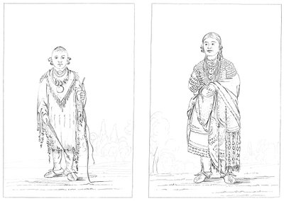 Sac and Fox Indians, 1841. av Myers and Co