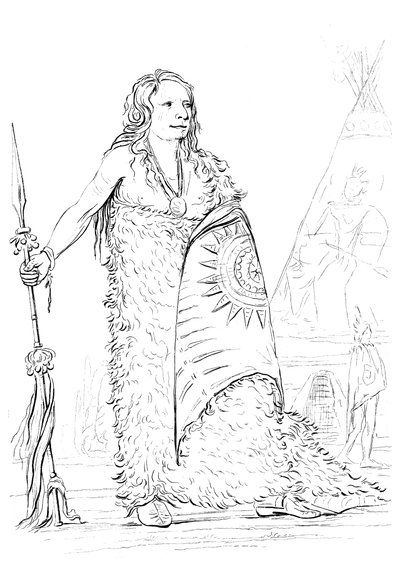 Smoke, hövding för Ponca-stammen, 1841. av Myers and Co