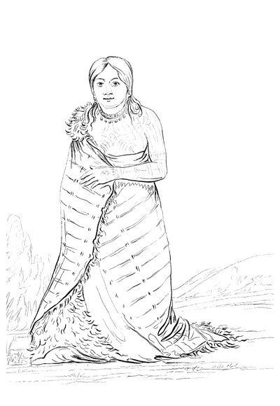 The Pure Fountain, hustru till hövdingen för Ponca-stammen, 1841. av Myers and Co