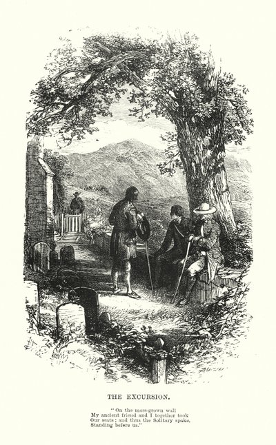 William Wordsworth: The Excursion (gravyr) av Myles Birket (after) Foster