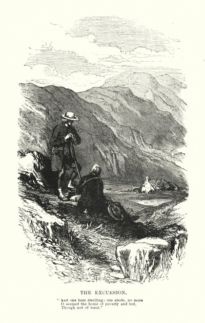 William Wordsworth: The Excursion (gravyr) av Myles Birket (after) Foster