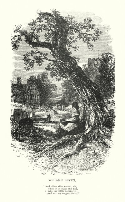 William Wordsworth: We Are Seven (gravyr) av Myles Birket (after) Foster
