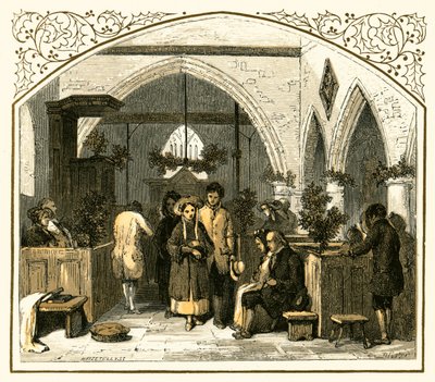 Kyrktäckning vid jul av Myles Birket Foster