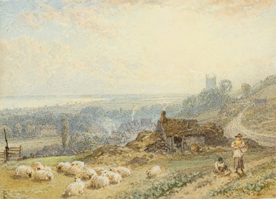 Hythe (akvarell) av Myles Birket Foster