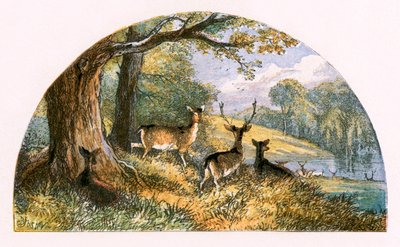 Illustration för "Den öde byn" av Myles Birket Foster