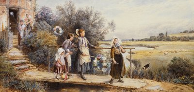 första maj girlander, av Myles Birket Foster