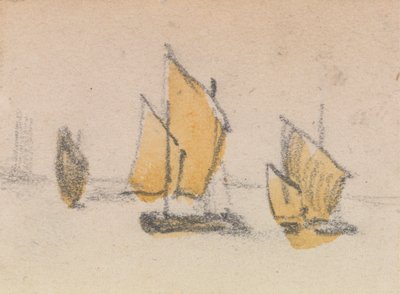 En av en grupp av tre studier på den venetianska lagunen av Myles Birket Foster