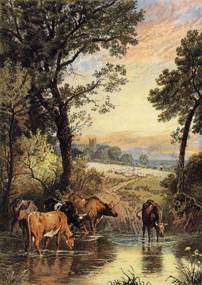 Sommarkväll av Myles Birket Foster