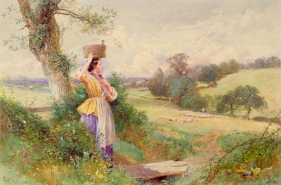 The Milkmaid av Myles Birket Foster