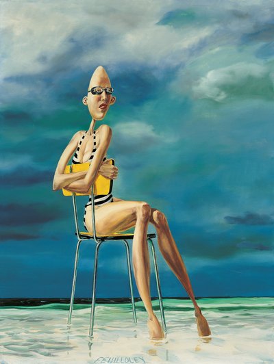 Den fantasifulla simmaren sitter av Myriam Feuilloley