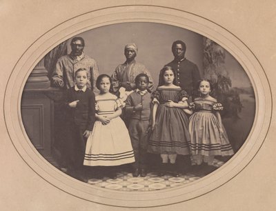 Emanciperade slavar hämtade från Louisiana av överste George H. Banks, december 1863. av Myron H. Kimball
