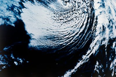 Jorden från rymden - cyklon, c1980-talet. av NASA Images