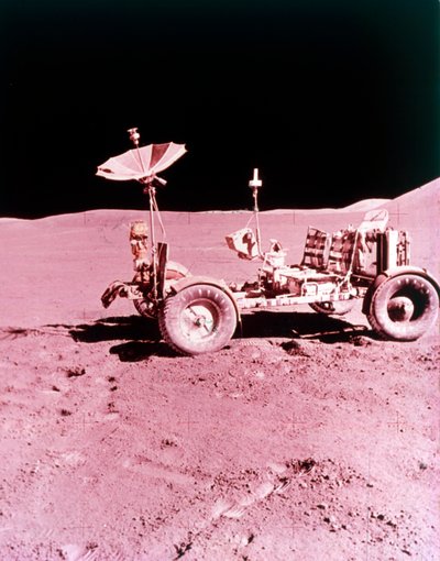 Det första Lunar Roving Vehicle, Apollo 15, juli 1971. av NASA Images