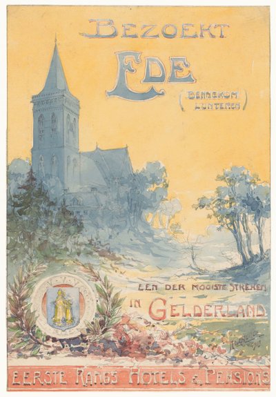 Besöker Ede, en av de vackraste regionerna i Gelderland (originaltitel på objektet) av N.M. Kolsteren (signed by artist)