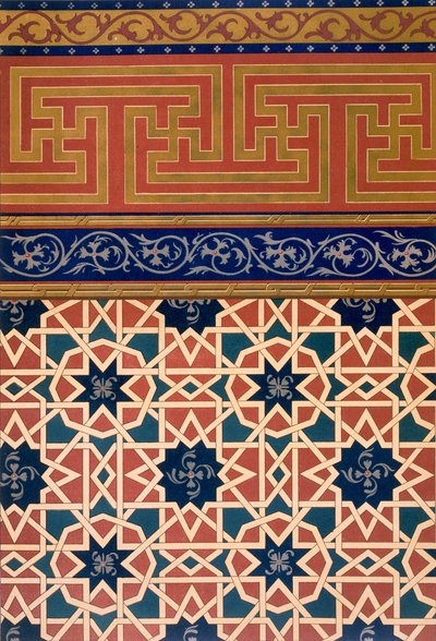 Arkitektonisk utsmyckning, mosaikarbete, inklusive bård, pub.1883. av N. Simakoff