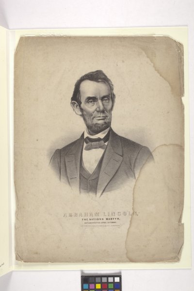 Abraham Lincoln (handfärgad litografi) av N. and Ives J.M. (1824 95) Currier
