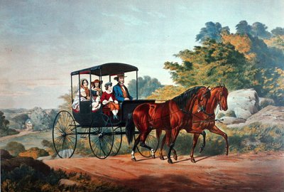 Livet på landet: Morgonturen av Currier and Ives