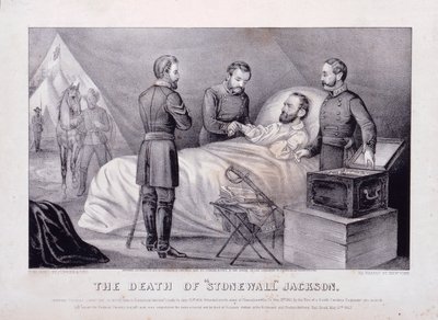 "Stonewall" Jacksons död (litografi) av N. and Ives J.M. (1824 95) Currier