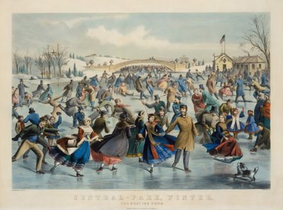 Central Park, Winter – The Skating Pond av Currier and Ives