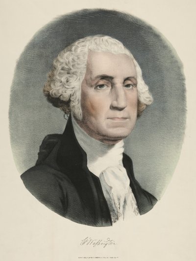 George Washington (färglitografi) av Currier and Ives