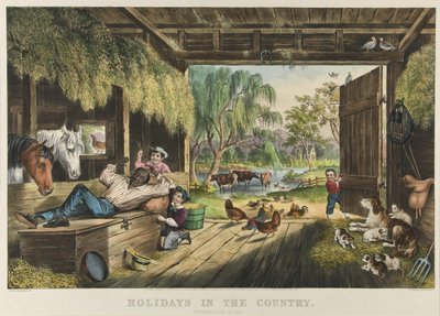 Semester på landet, besvärliga flugor av Currier and Ives