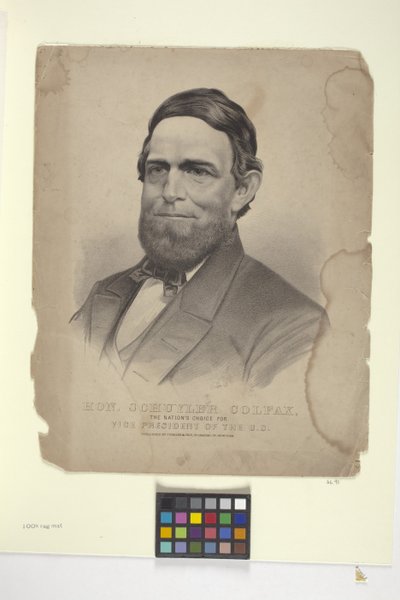 Detta. Schuyler Colfac (handfärgad litografi) av N. and Ives J.M. (1824 95) Currier