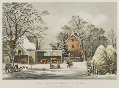 Bondens hem - vinter av Currier and Ives