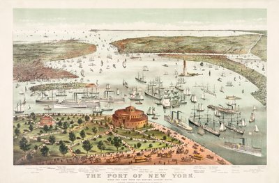 The Port of New York av Currier & Ives av Currier and Ives
