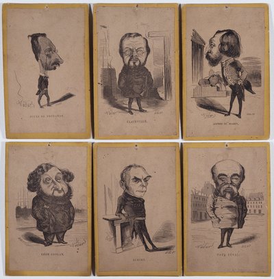 6 Portraits-Charge (porträttladdning): Jules de Premaray (Jules Martial Regnault av Nadar