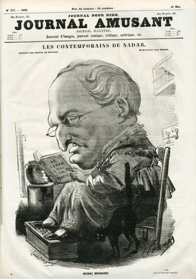 Omslag till " Le Journal Amusant", 5 maj 1859 (gravyr) av Nadar