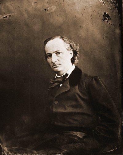 Porträtt av Charles Baudelaire, författare 1821-1867 (foto) av Nadar