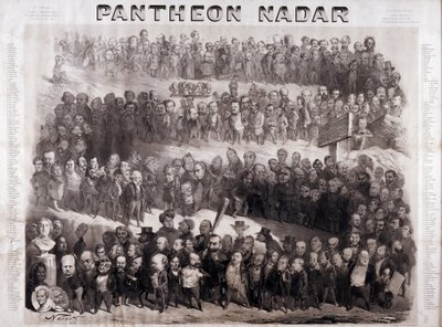 Pantheon Nadar representerar 1800-talets stora historiska gestalter (intellektuella och politiska personligheter) av Nadar
