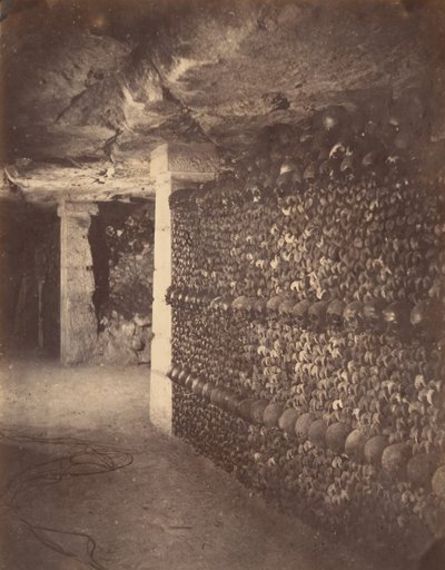 Katakomberna, Paris, april 1862. av Nadar
