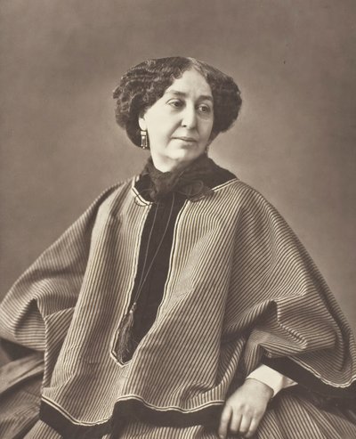 Georges Sand född Amantine Lucile Aurore Dupin, fransk författare, 1804-1876, 1864. av Nadar