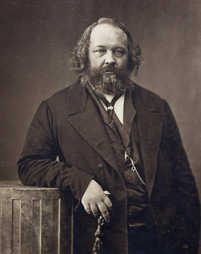 Porträtt av Mikhail Alexandrovich Bakunin 1814-1876, ca 1860 av Nadar