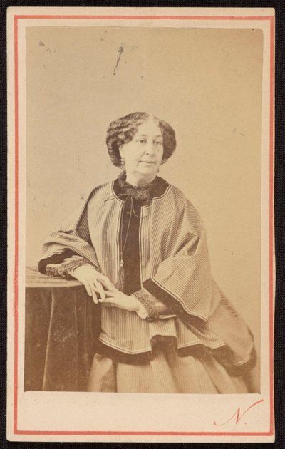 Porträtt av George Sand (1804 - 1876), fransk författarinna, i ateljén av Nadar