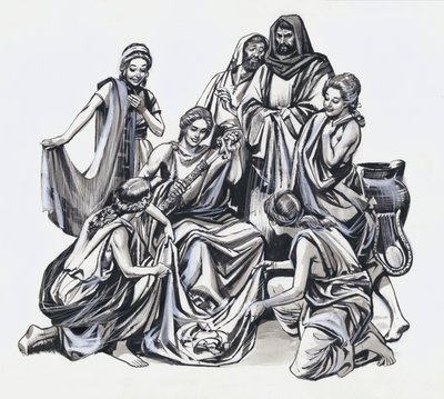 Achilles och Ulysses (gouache på papper) av Nadir Quinto