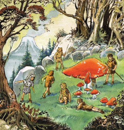 The Lost Boys, illustration från "Peter Pan" av J.M. Barrie (gouache på papper) av Nadir Quinto
