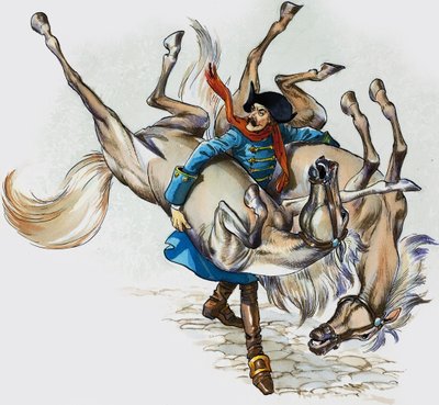 Baron Münchhausens underbara äventyr (gouache på papper) av Nadir Quinto